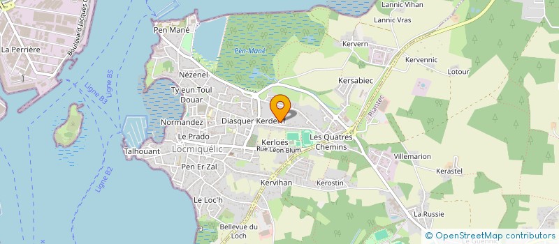 localisation de l'entreprise MONSIEUR J BELLEGO à LOCMIQUELIC