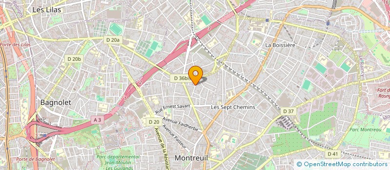 localisation de l'entreprise MONSIEUR J LAURANS à MONTREUIL