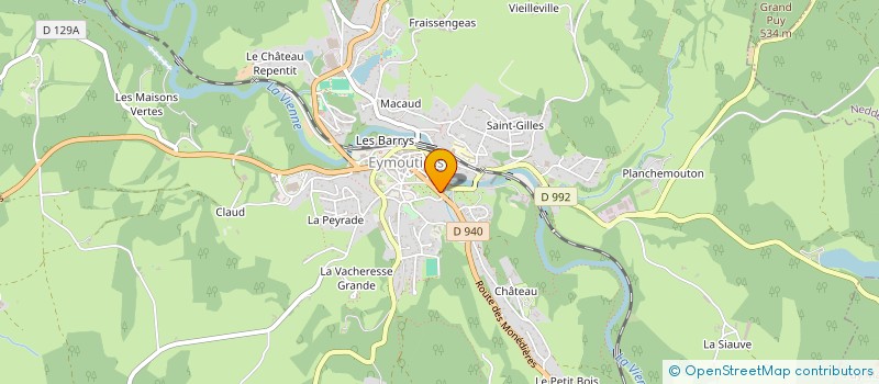 localisation de l'entreprise MONSIEUR JACK HALFORD  EYMOUTIERS