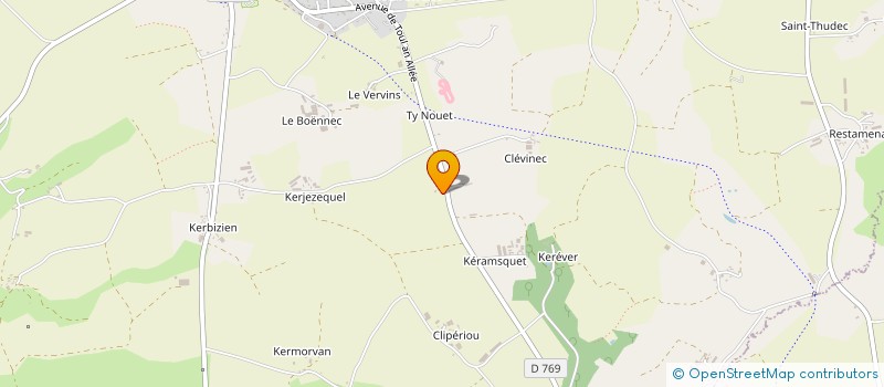 localisation de l'entreprise MONSIEUR JACK LE BRAS à POULLAOUEN