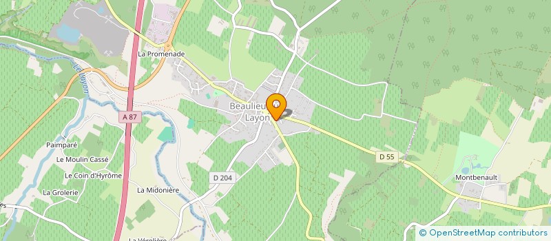 localisation de l'entreprise MONSIEUR JACK LEBOUCHER  BEAULIEU-SUR-LAYON