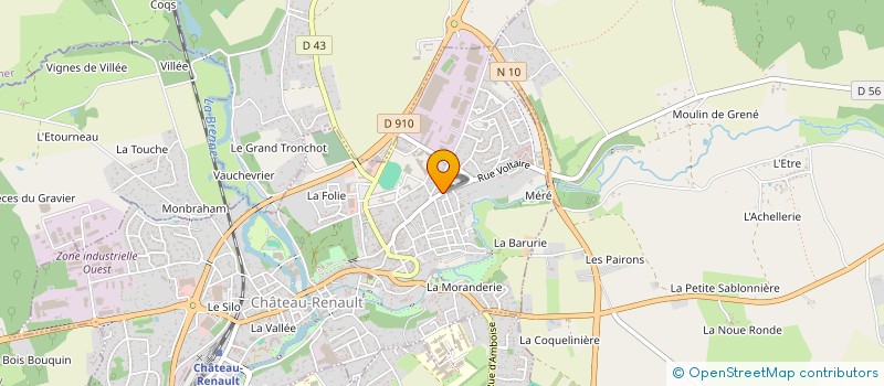 localisation de l'entreprise MONSIEUR JACKI CROSNIER à CHATEAU-RENAULT