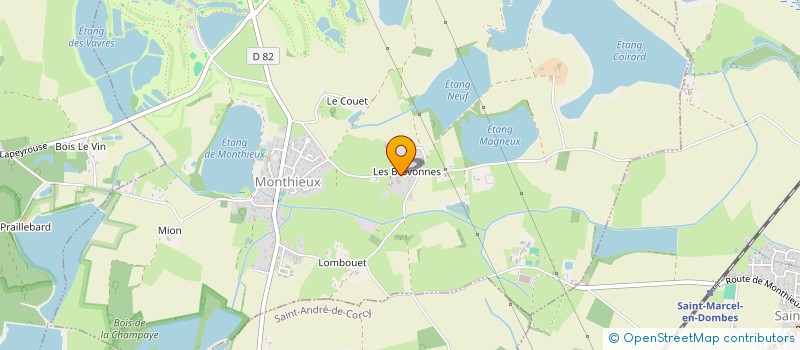 localisation de l'entreprise MONSIEUR JACKIE COTTON  MONTHIEUX