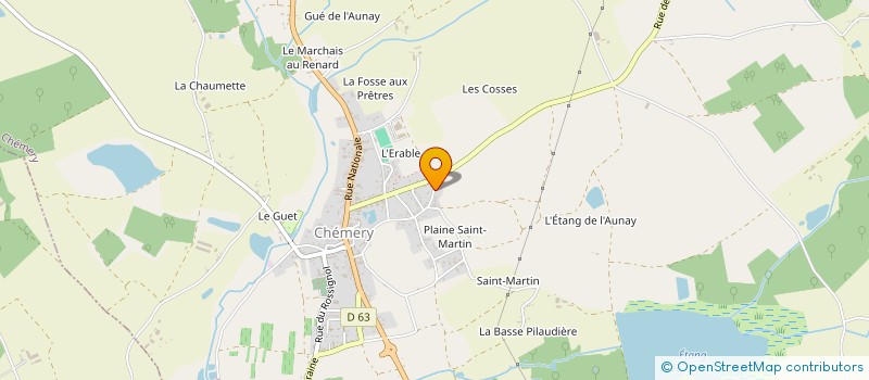 localisation de l'entreprise MONSIEUR JACKIE GARAND à CHEMERY