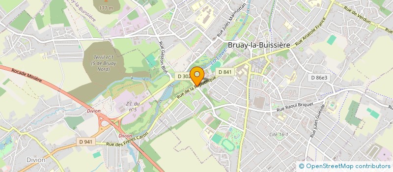 localisation de l'entreprise MONSIEUR JACKIE THUILLIEZ à BRUAY-LA-BUISSIERE