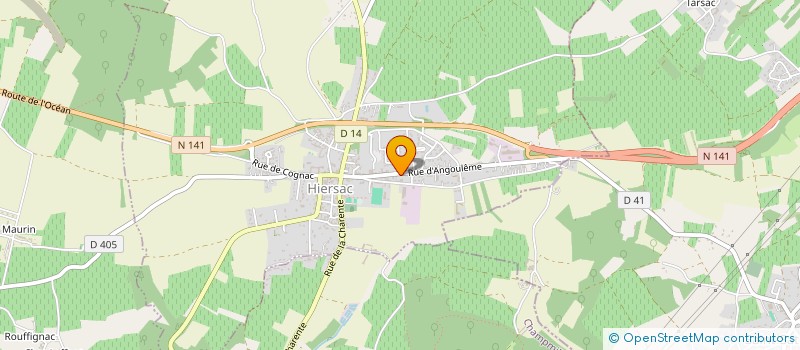 localisation de l'entreprise MONSIEUR JACKY AUBINAUD  HIERSAC