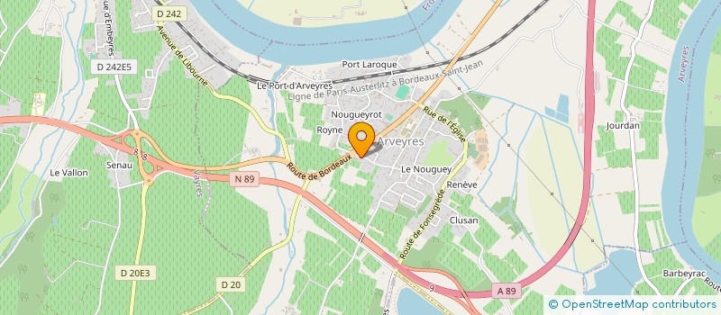 localisation de l'entreprise MONSIEUR JACKY BANOS  ARVEYRES