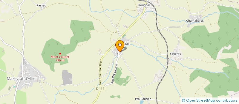 localisation de l'entreprise MONSIEUR JACKY BARTHOMEUF  CRONCE