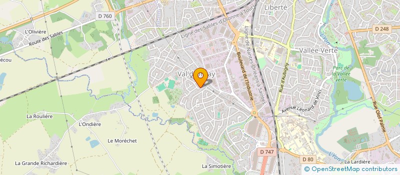 localisation de l'entreprise MONSIEUR JACKY BAUDU à LA ROCHE-SUR-YON