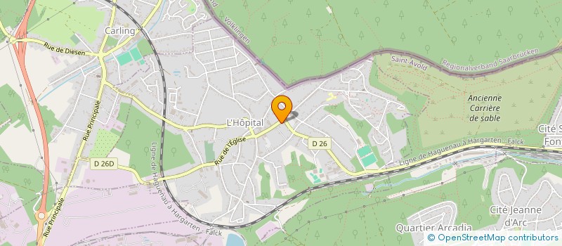 localisation de l'entreprise MONSIEUR JACKY BENNARDO  L'HOPITAL