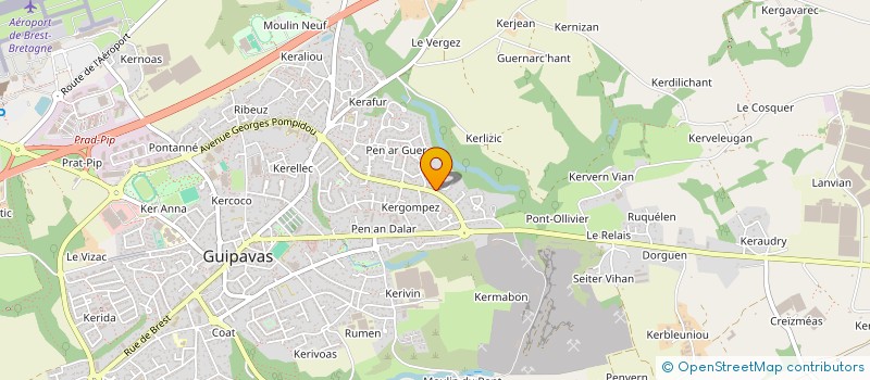 localisation de l'entreprise MONSIEUR JACKY BERTHELIER  GUIPAVAS