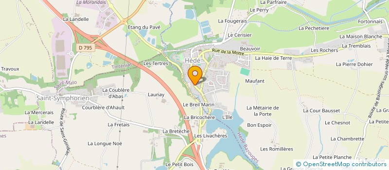 localisation de l'entreprise MONSIEUR JACKY BODIC  HEDE-BAZOUGES