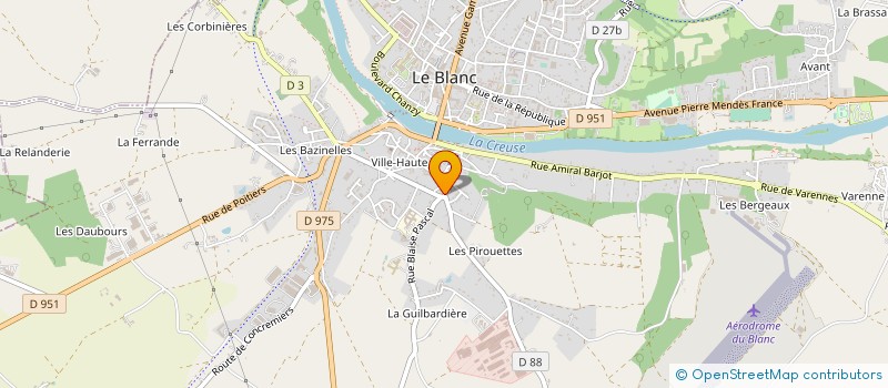 localisation de l'entreprise MONSIEUR JACKY BODIN à LE BLANC