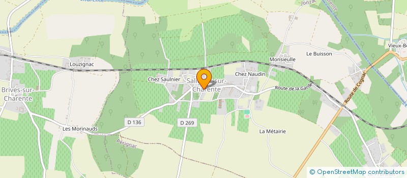 localisation de l'entreprise MONSIEUR JACKY BRANCHAUD  SAINT SEVER DE SAINTONGE