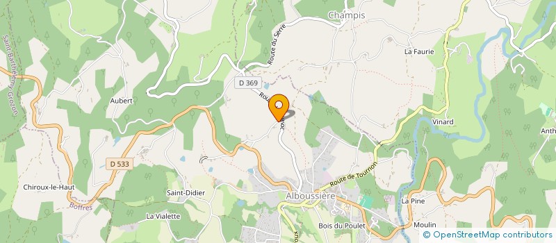 localisation de l'entreprise MONSIEUR JACKY BUISSON  ALBOUSSIERE