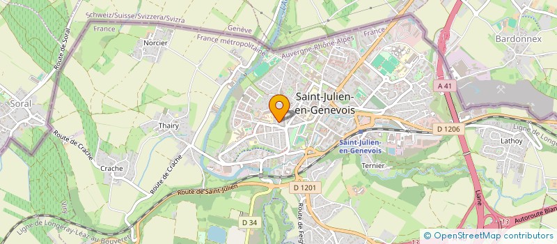 localisation de l'entreprise MONSIEUR JACKY BURFIN  SAINT-JULIEN-EN-GENEVOIS