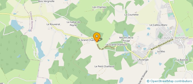 localisation de l'entreprise MONSIEUR JACKY BUXERAUD à COUSSAC-BONNEVAL