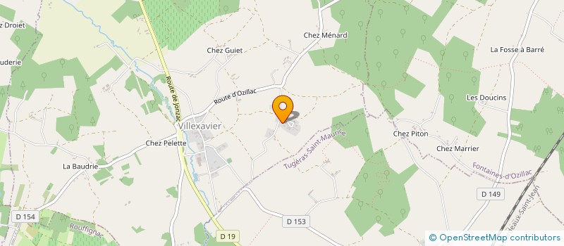 localisation de l'entreprise MONSIEUR JACKY CHAMPEAU  VILLEXAVIER