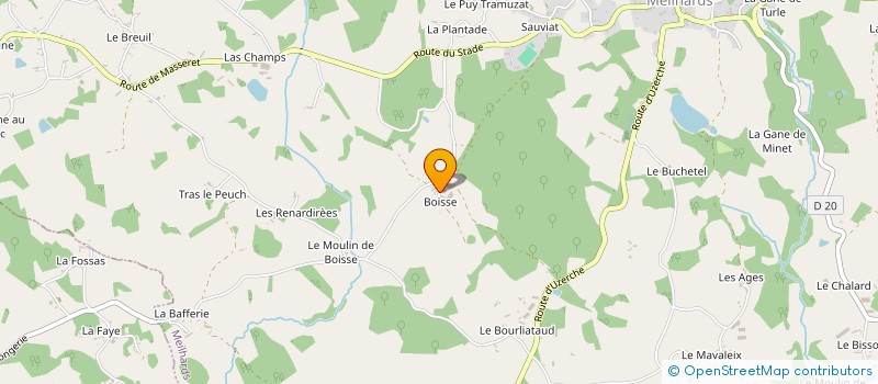 localisation de l'entreprise MONSIEUR JACKY CHATEIL  MEILHARDS