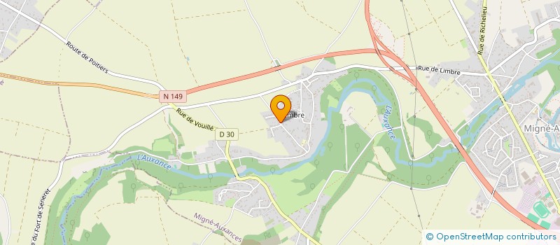 localisation de l'entreprise MONSIEUR JACKY CHAUVIN  MIGNE-AUXANCES