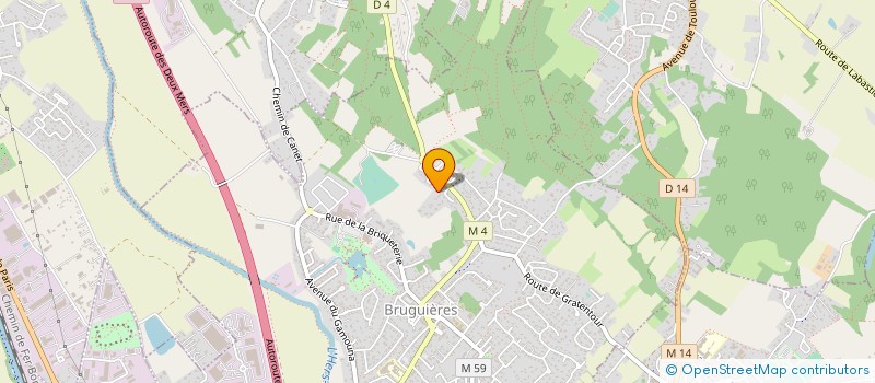 localisation de l'entreprise MONSIEUR JACKY DALLAU  BRUGUIERES