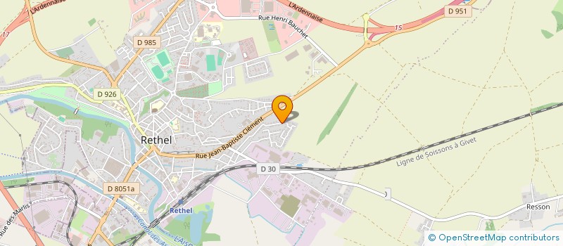 localisation de l'entreprise MONSIEUR JACKY DANIEL  RETHEL