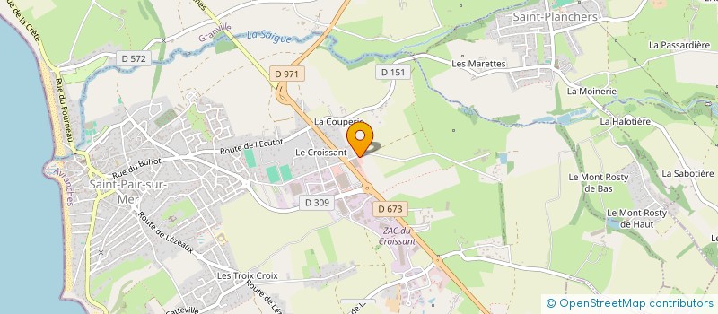 localisation de l'entreprise MONSIEUR JACKY DAVID  SAINT-PAIR-SUR-MER