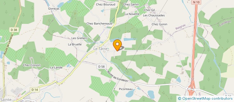 localisation de l'entreprise MONSIEUR JACKY DESCOMBES  BAIGNES-SAINTE-RADEGONDE