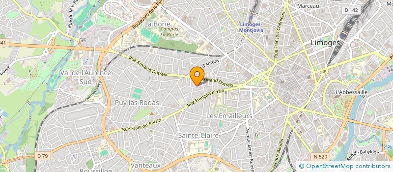 localisation de l'entreprise MONSIEUR JACKY DUPRE à LIMOGES