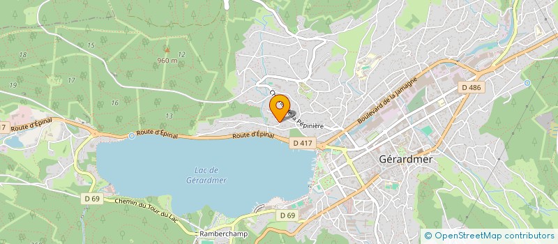 localisation de l'entreprise MONSIEUR JACKY GUELUY  GERARDMER