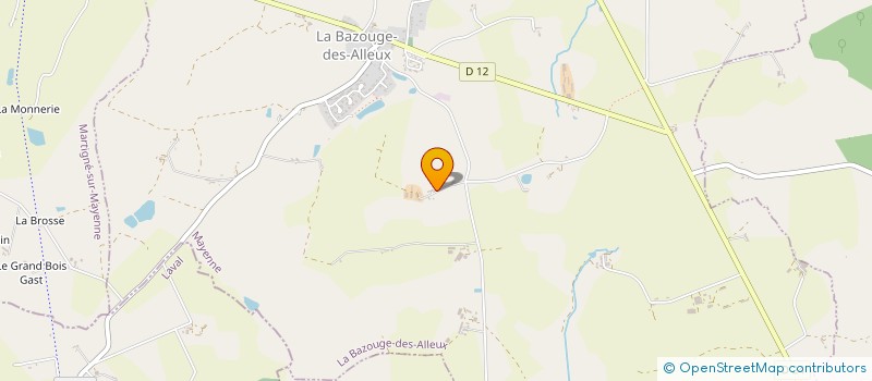 localisation de l'entreprise MONSIEUR JACKY GUESDON  LA BAZOUGE DES ALLEUX