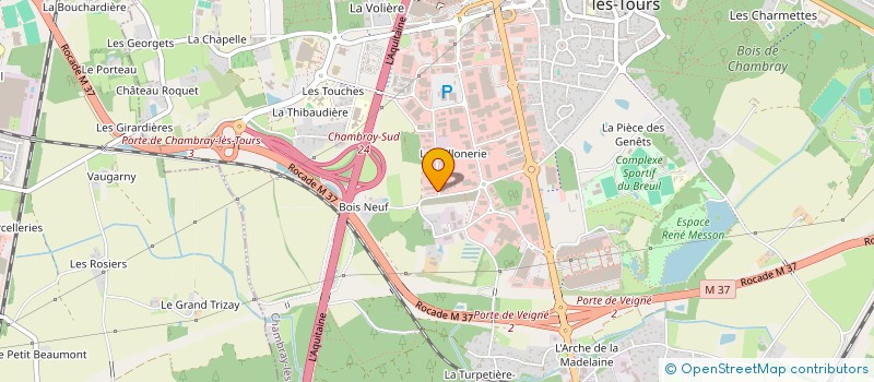 localisation de l'entreprise MONSIEUR JACKY HASSELSWEILER  CHAMBRAY-LES-TOURS