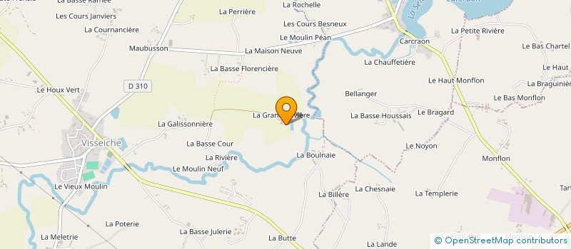 localisation de l'entreprise MONSIEUR JACKY HERVOUIN à VISSEICHE