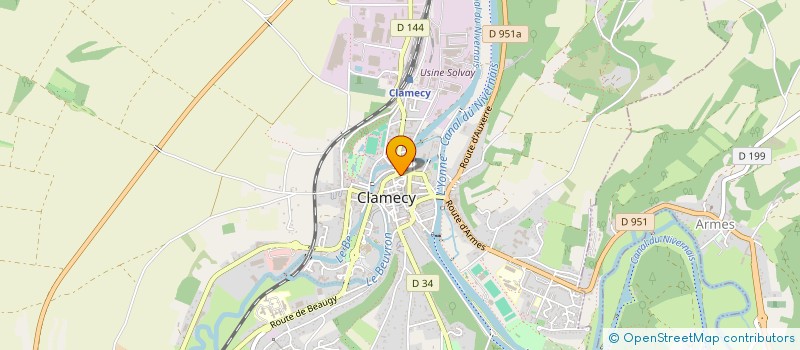 localisation de l'entreprise MONSIEUR JACKY LAMY à CLAMECY