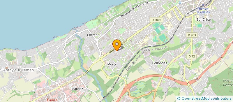localisation de l'entreprise MONSIEUR JACKY LAPRE à THONON-LES-BAINS