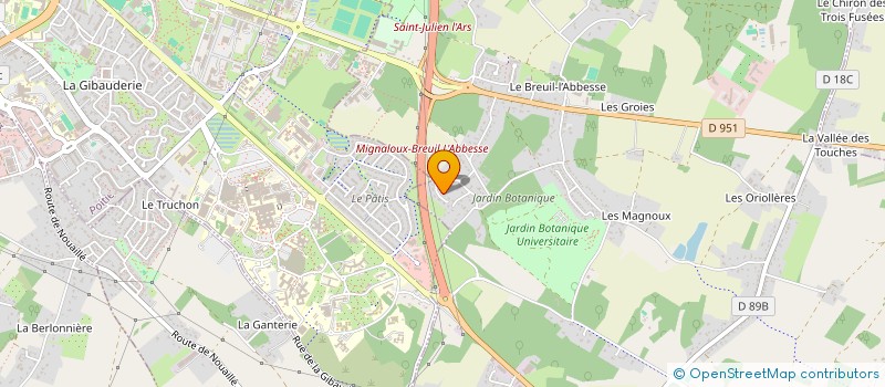 localisation de l'entreprise MONSIEUR JACKY LEBEAU  MIGNALOUX-BEAUVOIR