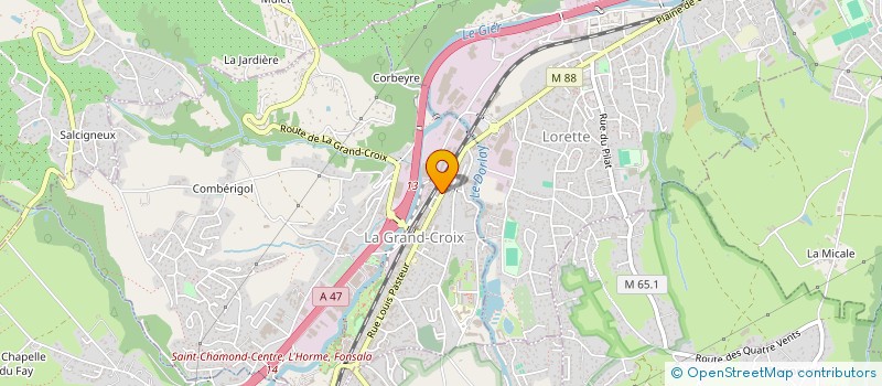 localisation de l'entreprise MONSIEUR JACKY MARIN  LA GRAND-CROIX