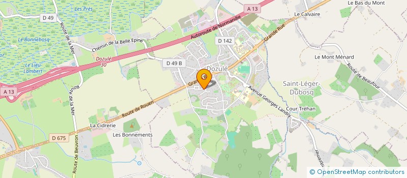 localisation de l'entreprise MONSIEUR JACKY MERAN  DOZULE