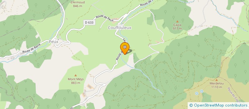 localisation de l'entreprise MONSIEUR JACKY PEIROLO  PEUX ET COUFFOULEUX