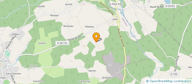 localisation de l'entreprise MONSIEUR JACKY PLATON  CERCOUX