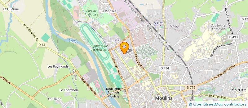 localisation de l'entreprise MONSIEUR JACKY PONTONNIER  MOULINS