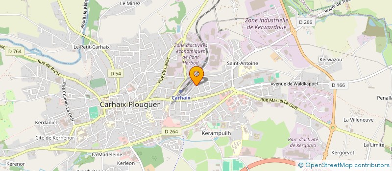 localisation de l'entreprise MONSIEUR JACKY PROTHERY à CARHAIX-PLOUGUER