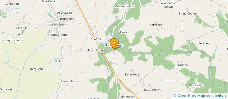 localisation de l'entreprise MONSIEUR JACKY RAUX  LE FAOUET