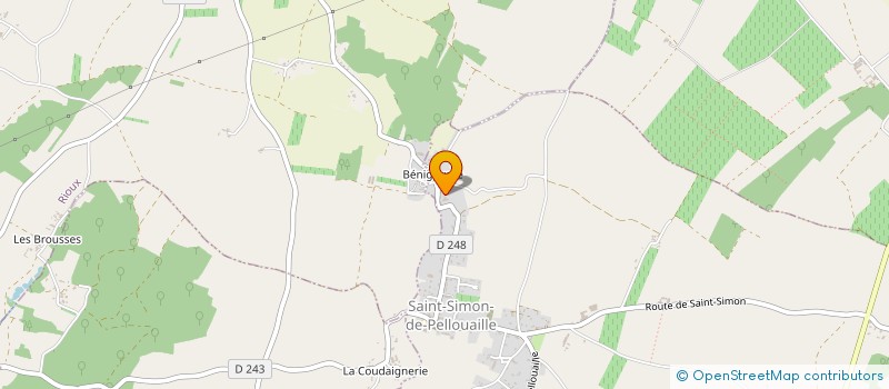 localisation de l'entreprise MONSIEUR JACKY ROUSSEAU  SAINT-SIMON-DE-PELLOUAILLE