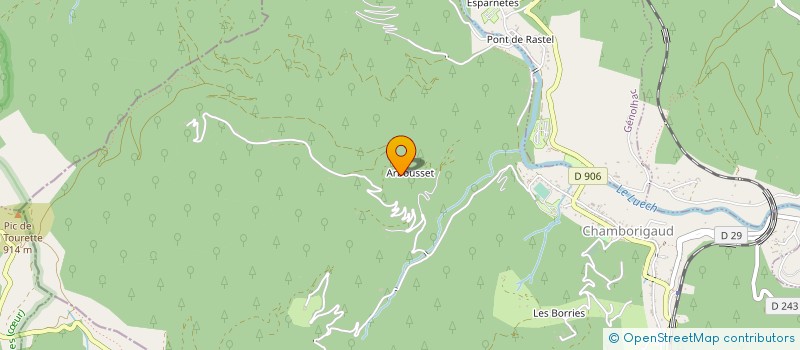 localisation de l'entreprise MONSIEUR JACKY TEISSIER à CHAMBORIGAUD