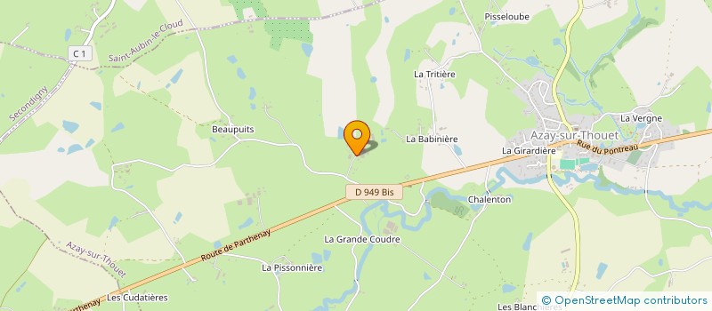 localisation de l'entreprise MONSIEUR JACKY VIVIER à AZAY-SUR-THOUET