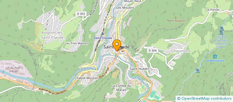 localisation de l'entreprise MONSIEUR JACKY VUILLOT  SAINT-CLAUDE