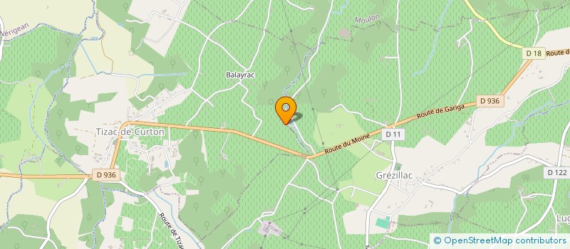 localisation de l'entreprise MONSIEUR JACOB BALGA  TIZAC-DE-CURTON
