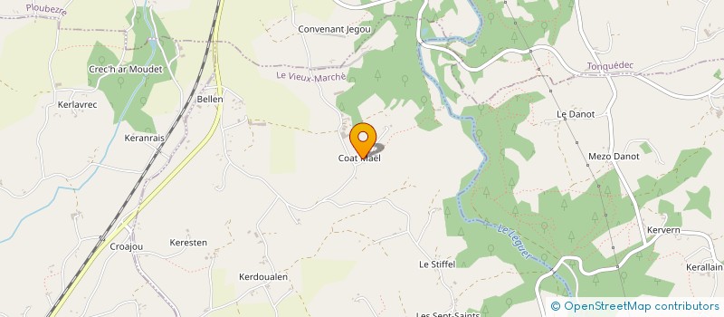 localisation de l'entreprise MONSIEUR JACQUES ABIVEN à LE VIEUX-MARCHE