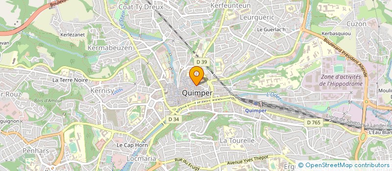 localisation de l'entreprise MONSIEUR JACQUES ADRIEN LE HENAFF à QUIMPER